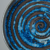 Shower Accessories: Tapas Plate 17cm Copper Swirl Glaze