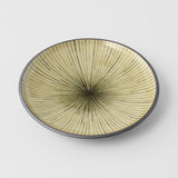 Kitchen & Bathroom DIY: Tapas Plate 17cm Green Converging Line Glaze