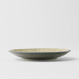 Kitchen & Bathroom DIY: Tapas Plate 17cm Green Converging Line Glaze