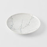 Novelty Gifts: Tapas Plate 17cm White Blossom Glaze