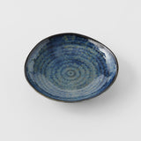 Aprons: Saucer Organic Shape 13.5cm Kanso Indigo Blue Glaze