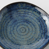 Aprons: Saucer Organic Shape 13.5cm Kanso Indigo Blue Glaze