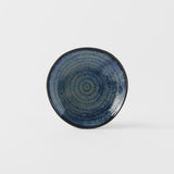 Aprons: Saucer Organic Shape 13.5cm Kanso Indigo Blue Glaze