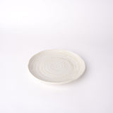 Novelty Gifts: Tapas Plate 16cm White Spiral Glaze