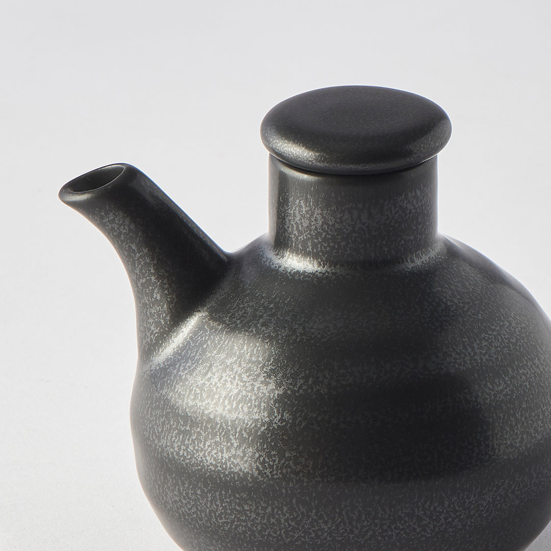 Soy Pot Minoyaki Porcelain 110ml Matte Black Glaze