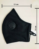 Skincare Masks & Peels: Face Mask Reusable Cotton Cloth Fabric w 2 Pm2.5 Perfect Fit Adjustable Black