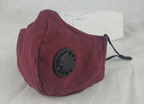 Skincare Masks & Peels: Face Mask Reusable Cotton Cloth Fabric Perfect Fit Adjustable Burgundy
