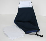 Skincare Masks & Peels: Reusable Cotton Cloth Face Mask w 2 PM2.5 Filters Adjustable w Breathing Valve 3Ply Blue