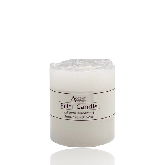 bulk 48 White Pillar Candle 250G 7cm