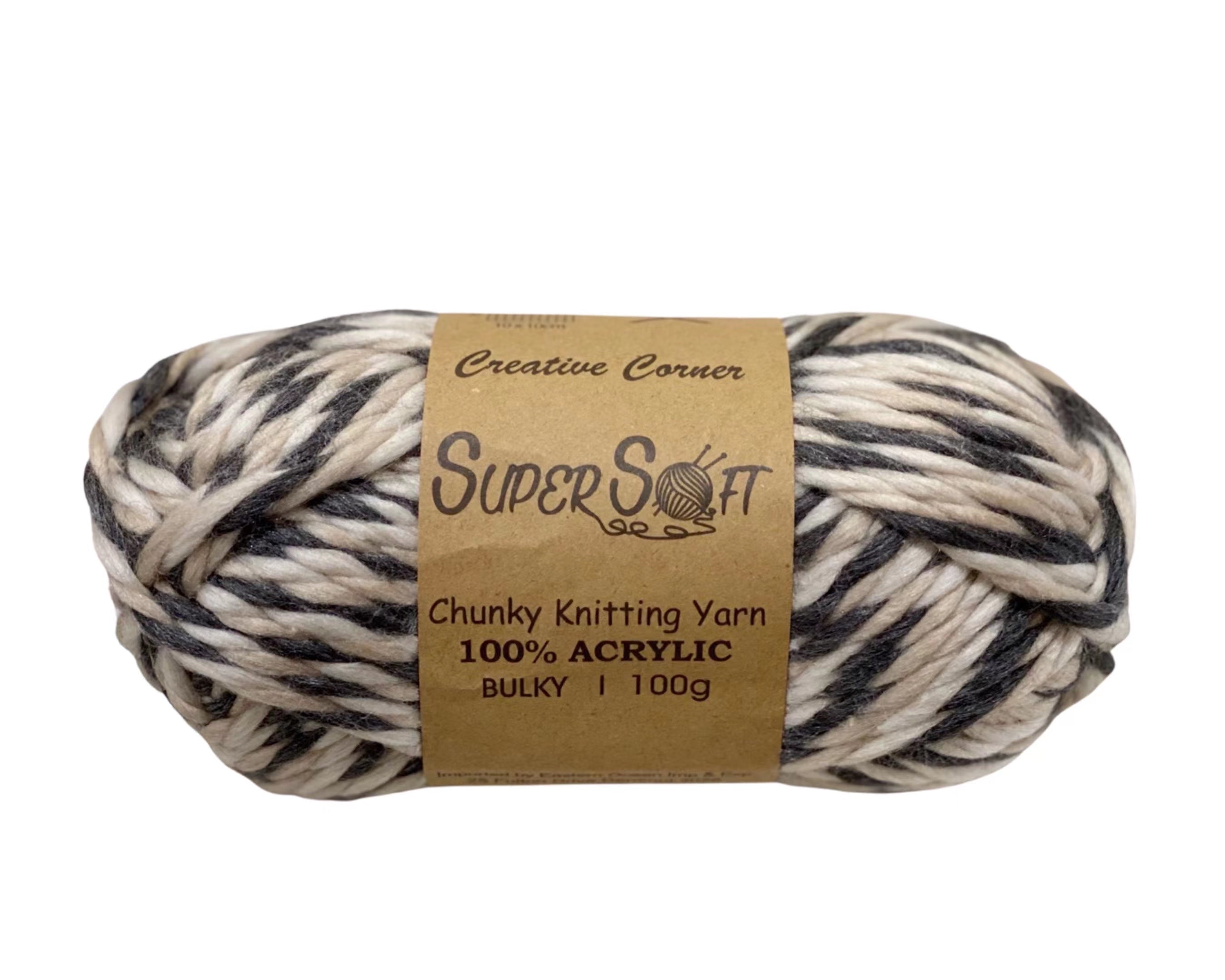 Men's Knitwear & Sweaters: bulk 12 Grey Mix Chunky Super Soft Knitting Yarn