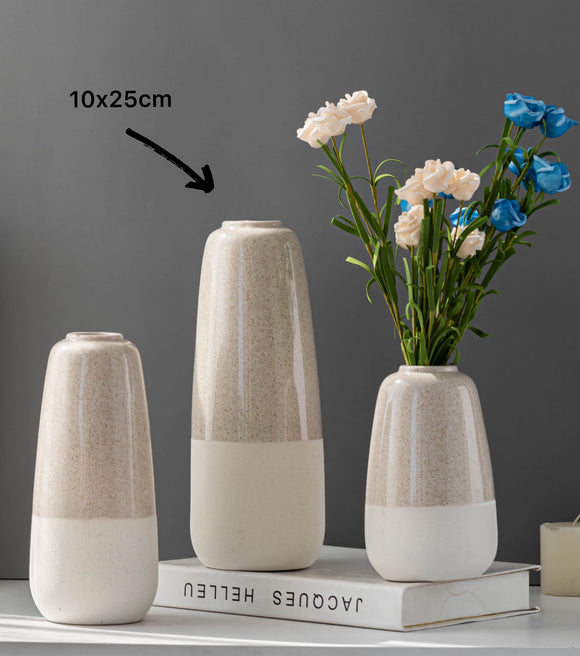 Two Tone Ceramic Vase Flower 25cm