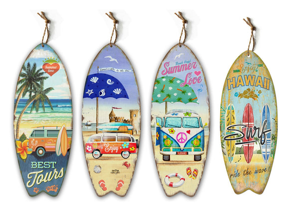 bulk 8 Kombi Beach Wall Hanging Deco Assort 78cm