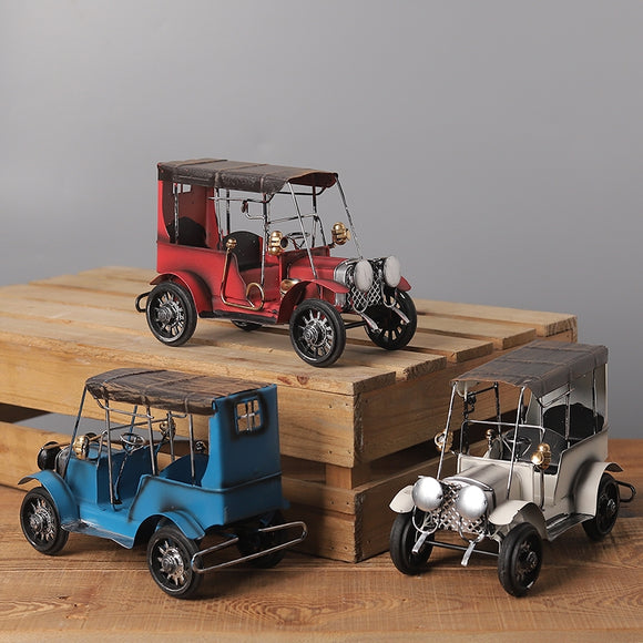 Set 3 Metal Vintage Car 3 Assorted 20x13cm