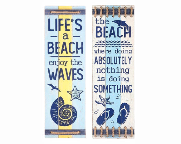 Set 2 Wall Hanging Beach Deco Assort 100cm