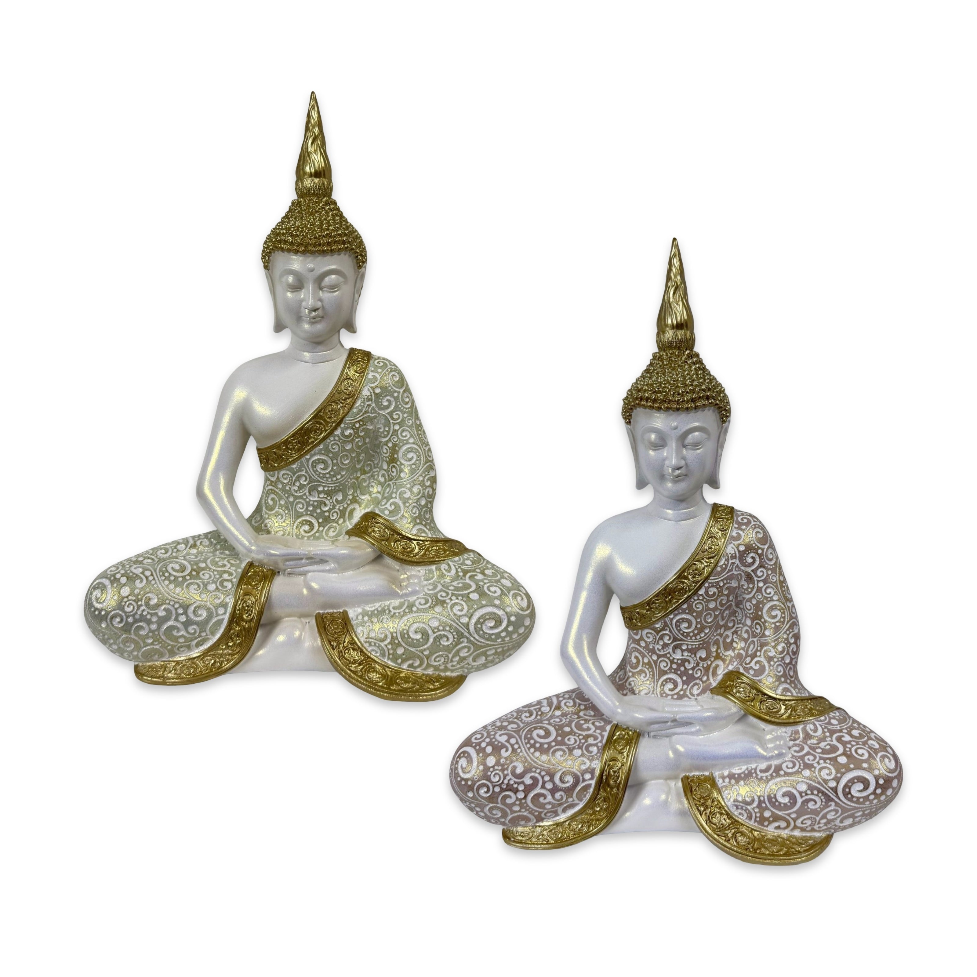 Set 2 Buddha Statue Assort 30cm