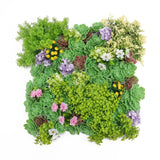 Artificial Wall Plants: Artificial Dense Succulent Green Wall / Vertical Garden Panel 50cm x 50cm UV Resistant