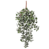 Artificial Trees: Mixed Green and White Tipped Ivy Bush 80cm UV Resistant