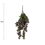 Artificial Hanging Plants: Hanging Artificial Bougainvillea Plant Purple UV Resistant 90cm