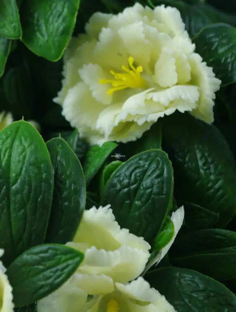 Party Supplies: Premium Artificial White Rose Bunch UV Resistant 45cm
