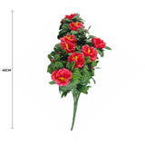Party Supplies: Premium Artificial Red Rose Bunch UV Resistant 45cm