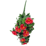 Party Supplies: Premium Artificial Red Rose Bunch UV Resistant 45cm