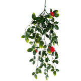 Artificial Hanging Plants: Red Mixed Hanging Foliage UV Resistant 60cm