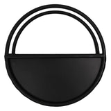 Bathtubs: Premium Floating Half Moon / Semi Circle Metal Wall Planter | Onyx Black 35cm