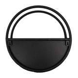 Bathtubs: Premium Floating Half Moon / Semi Circle Metal Wall Planter | Onyx Black 35cm