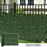 Caravan Accessories: Artificial Ivy Leaf Hedging & Privacy Screen (Shade Cloth Backing Fake Ivy) 3m X 1m Roll