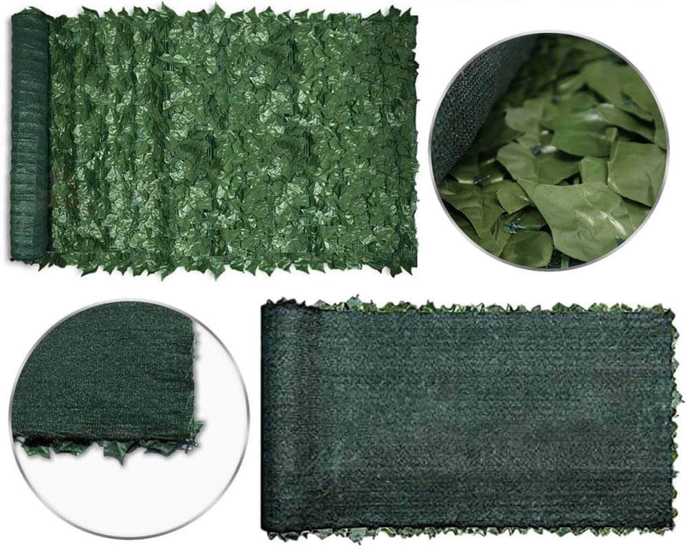 Caravan Accessories: Artificial Ivy Leaf Hedging & Privacy Screen (Shade Cloth Backing Fake Ivy) 3m X 1m Roll
