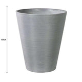 Garden Ornaments: Decorative Textured Round Grey Planter 47cm