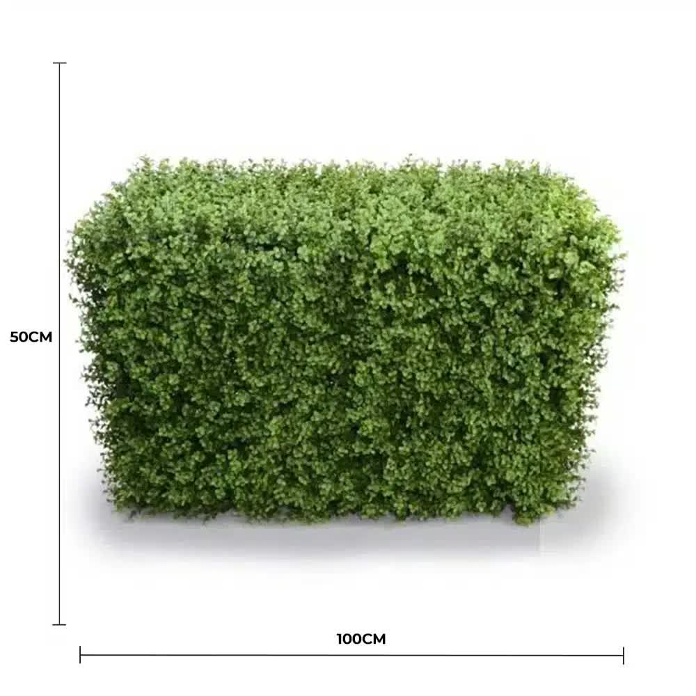 Artificial Trees: Deluxe Portable Buxus Hedge UV Resistant 100cm Long x 50cm High