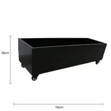 Saw Accessories: Black Metal Planter Medium + Wheels