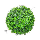 Artificial Trees: Medium Green Leaf Buxus Topiary Ball UV Resistant 28cm