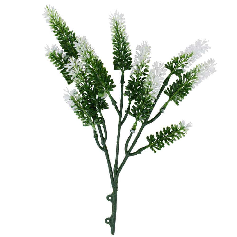 Massage Oils: Small White Artificial Lavender Stem UV Resistant 26cm