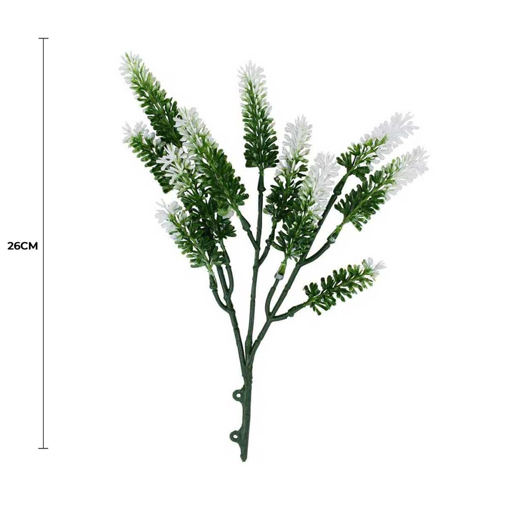 Massage Oils: Small White Artificial Lavender Stem UV Resistant 26cm