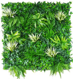 Artificial Wall Plants: White Grassy Greenery Vertical Garden / Green Wall UV Resistant 100cm x 100cm