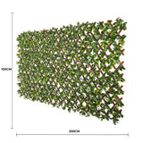 Artificial Hanging Plants: Premium Jasmine Artificial Hedge Extendable Trellis / Screen 2 Meter By 1 Meter UV Resistant (PVC)
