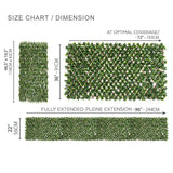 Artificial Hanging Plants: Premium Jasmine Artificial Hedge Extendable Trellis / Screen 2 Meter By 1 Meter UV Resistant (PVC)