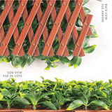 Artificial Hanging Plants: Premium Jasmine Artificial Hedge Extendable Trellis / Screen 2 Meter By 1 Meter UV Resistant (PVC)