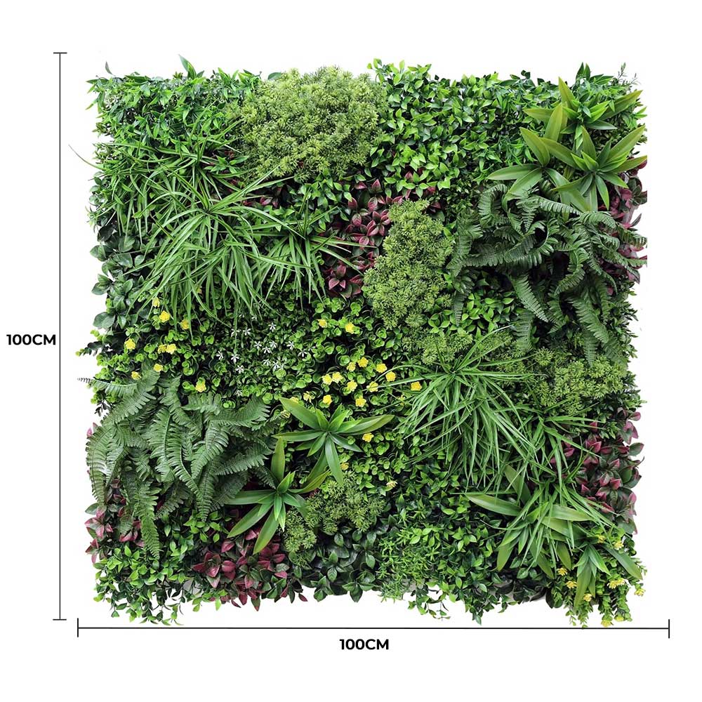 Artificial Trees: Luxury Country Fern Recycled Vertical Garden / Green Wall UV Resistant 100cm X 100cm