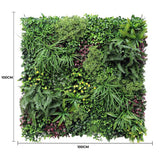 Artificial Trees: Luxury Country Fern Recycled Vertical Garden / Green Wall UV Resistant 100cm X 100cm