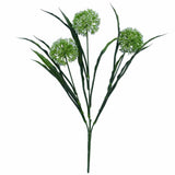 Artificial Trees: Lush Flowering White Hydrangea Stem 35cm UV Resistant