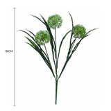 Artificial Trees: Lush Flowering White Hydrangea Stem 35cm UV Resistant