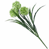 Artificial Trees: Lush Flowering White Hydrangea Stem 35cm UV Resistant