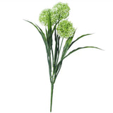 Artificial Trees: Lush Flowering White Hydrangea Stem 35cm UV Resistant