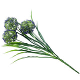 Artificial Trees: Lush Flowering Purple Hydrangea Stem 35cm UV Resistant