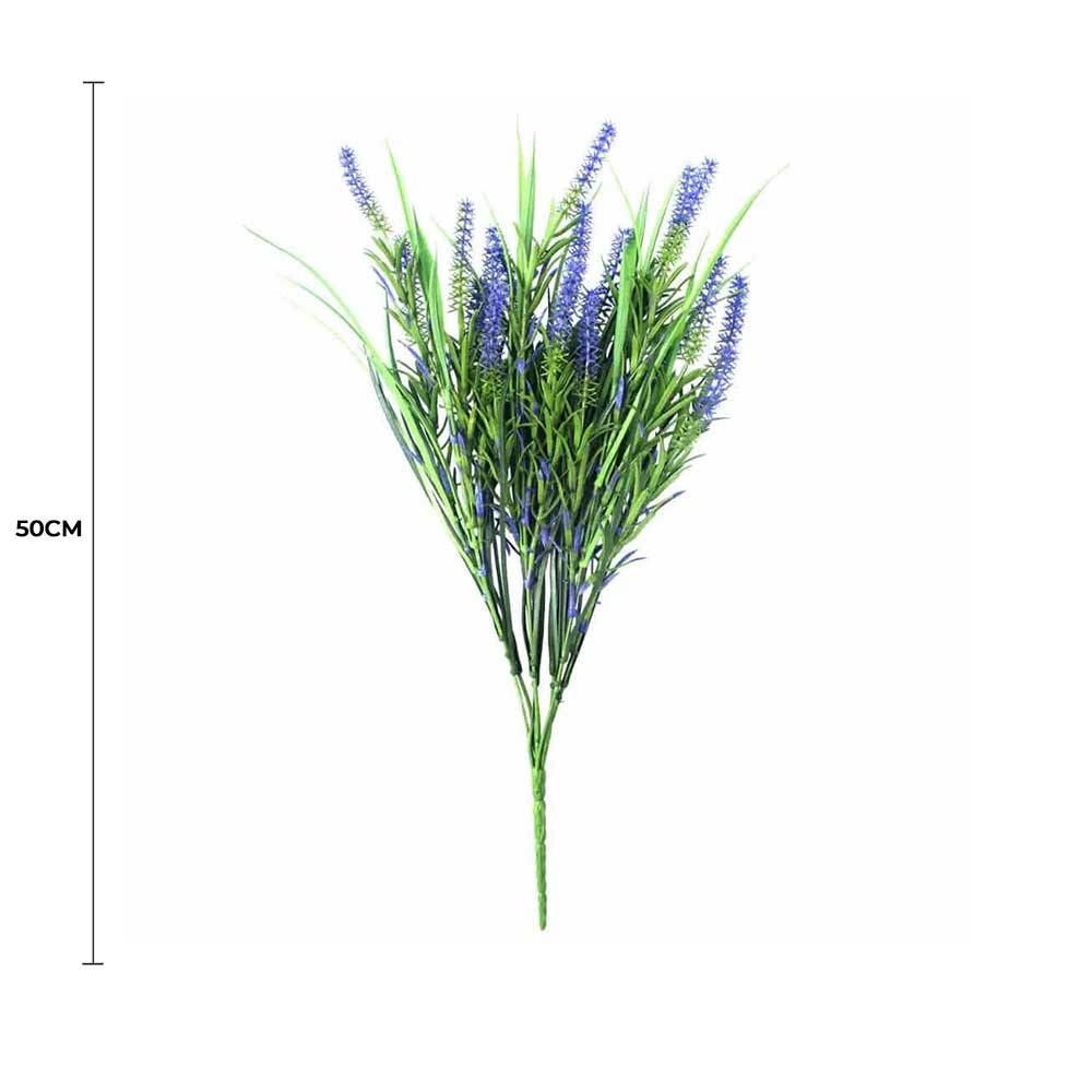 Artificial Hanging Plants: Long Stem Purple Lavender Plant 50cm UV Resistant
