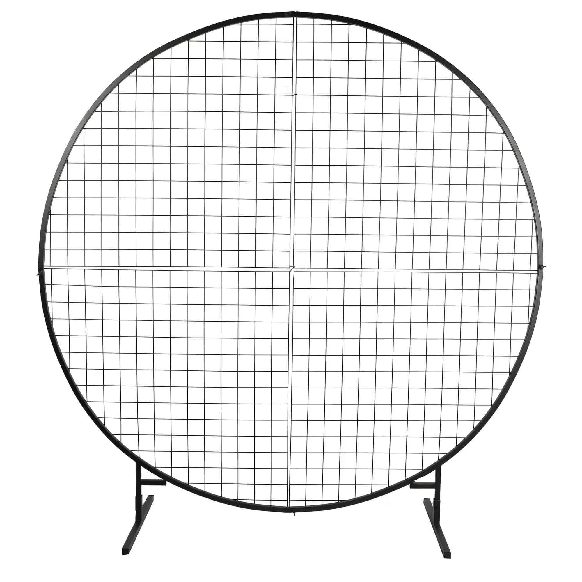 Sturdy Circular Flower Wall / Event Stand 200cm Diameter (Black Frame)
