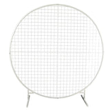 Garden Ornaments: Sturdy Circular Flower Wall / Event Stand 200cm Diameter (White Frame)